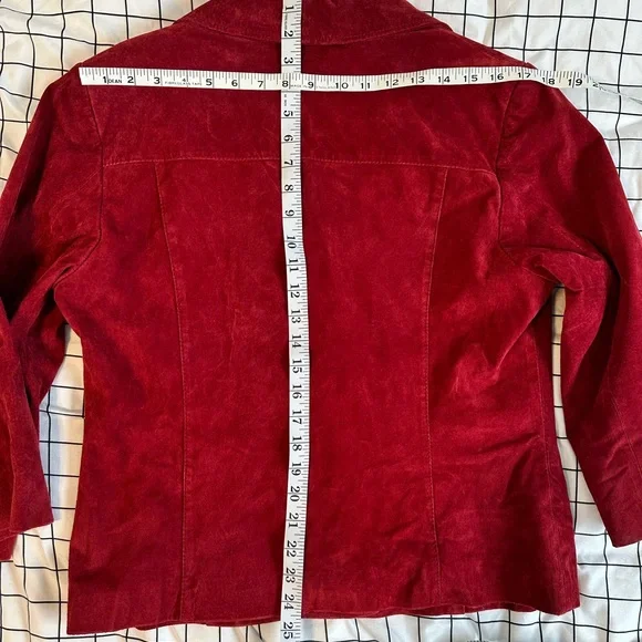 Guillaume burgundy suede jacket, medium - Picture 13 of 14